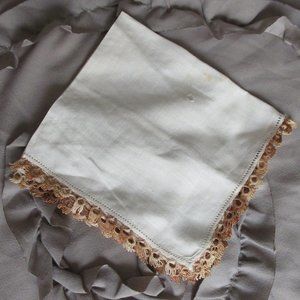 vintage linen handkerchief